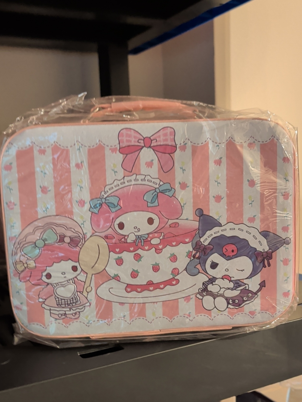Sanrio My Melody & Kuromi Pink Striped Kids Tote Bag